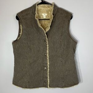 J.JILL FAUX FUR VEST
